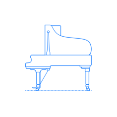 Furniture Piano Steinway Grand Piano Model A Contour Svg Vector, Free Vectors File